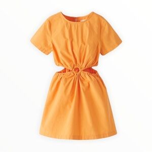 Zara Kids Orange Dress with Cut Outs